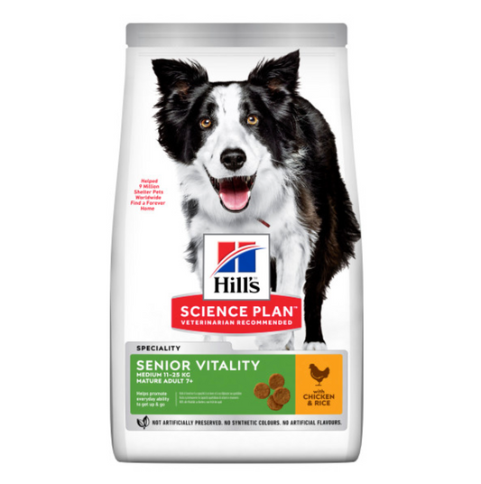 Hills Science Plan Canine Senior Vitality Medium 7+